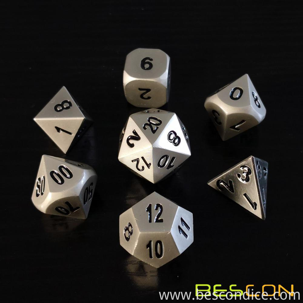 Solid Metal Dice Set Nickle Finish 1 Solid Metal Dice Set Nickle Finish 1